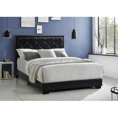 Smaro Vegan Leather Platform Bed