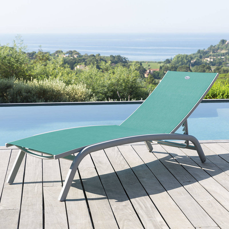 Manha 194cm Long Reclining Single Chaise, Dark Turquoise
