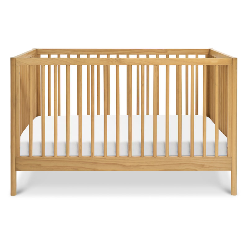 Honey Oak 3-in-1 Convertible Crib with Adjustable Heights