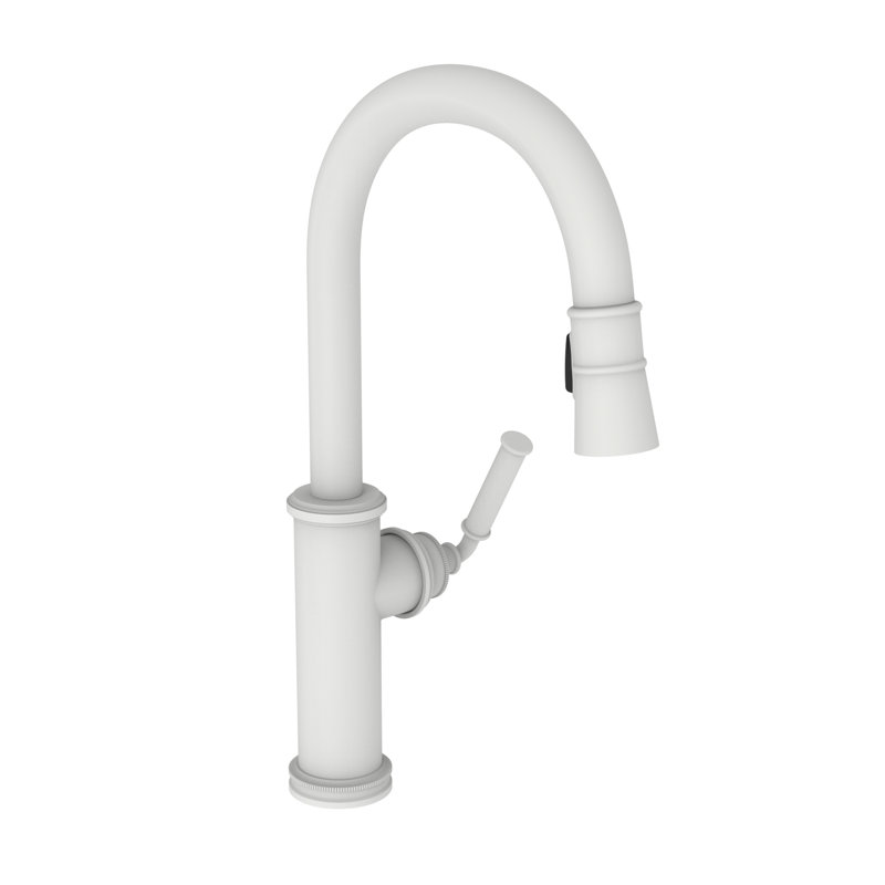 Taft Single Handle Pull Down Kitchen Faucet, Matte White