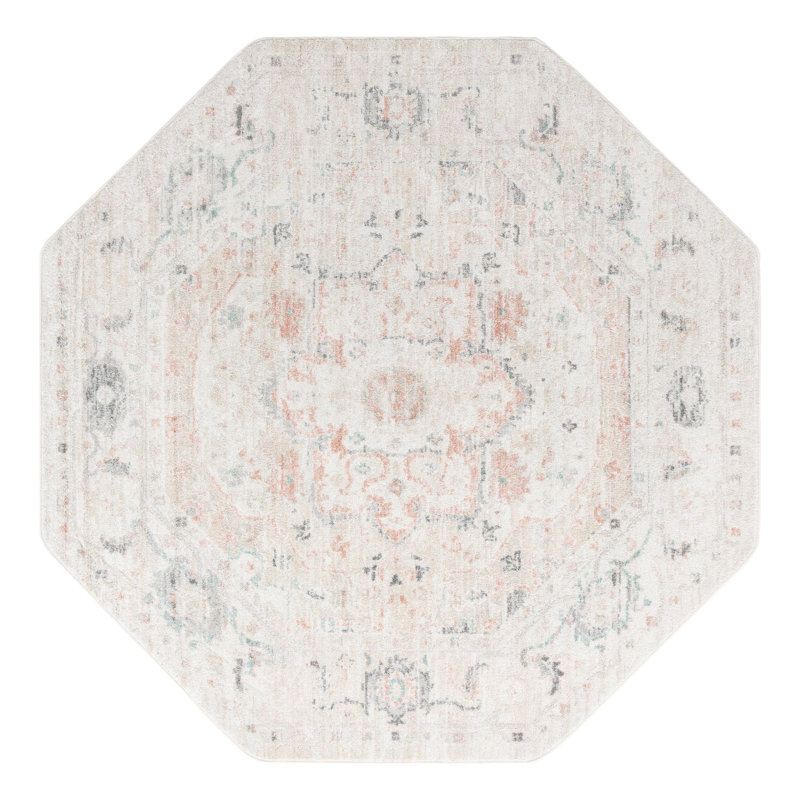 Hagood Oriental Indoor Rug, Octagon 5'3" x 5'3"