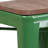 Gladus 24" High Backless Clear Coated Metal Counter Height Stool - Square Wood Seat-481122880-470131035-475701895