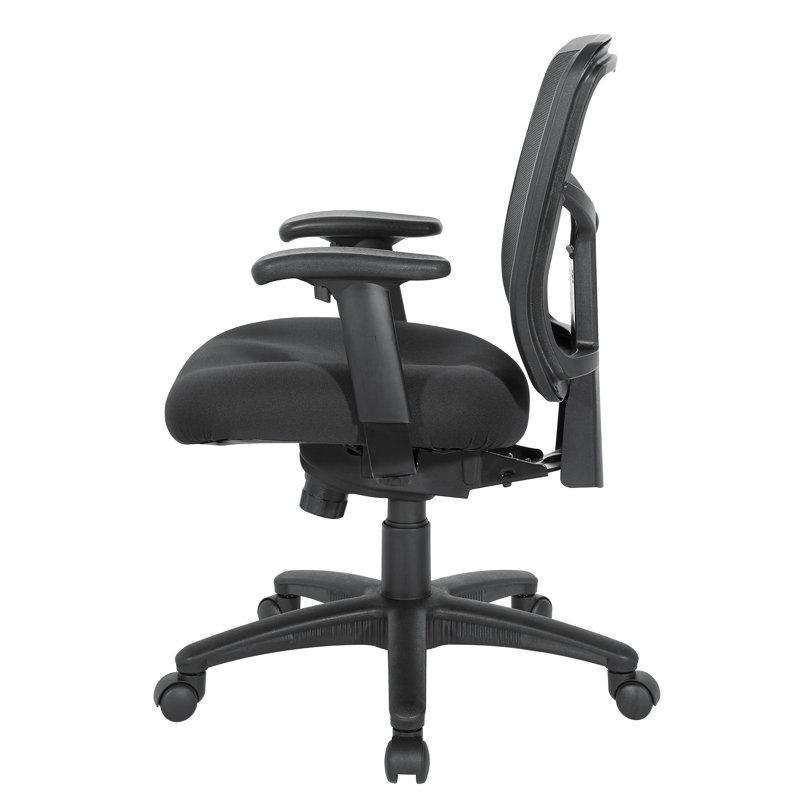 Black Mesh Ergonomic Executive Swivel Chair with Adjustable Arms