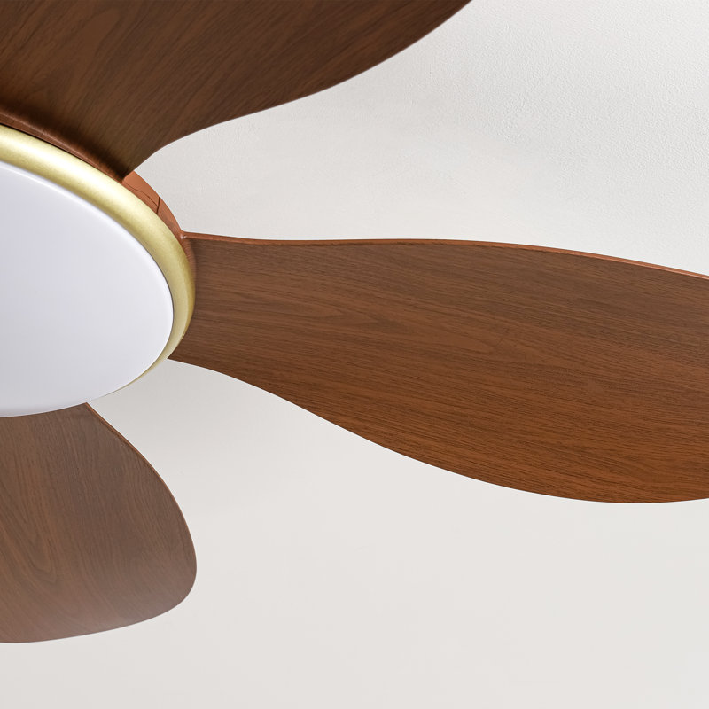 Ventilateur de plafond à DEL 5 pales 51 "à intensité variable moderne rétro avec télécommande