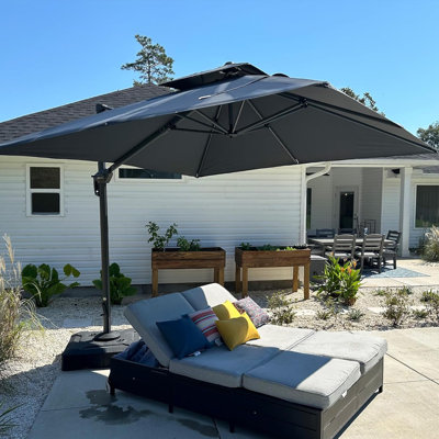 120'' Outdoor Umbrella with wheeled Base Included