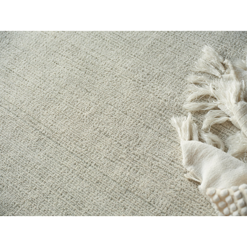 Elements Rectangle Hand Tufted Wool Area Rug., Rectangle 10' x 14', Green/Ivory