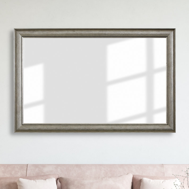 Miroir mural Oxfordshire, 36 po x 48 po, Nickel satiné noirci
