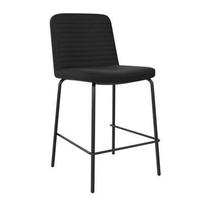 Anaysia Upholstered Counter Stool with Metal Frame