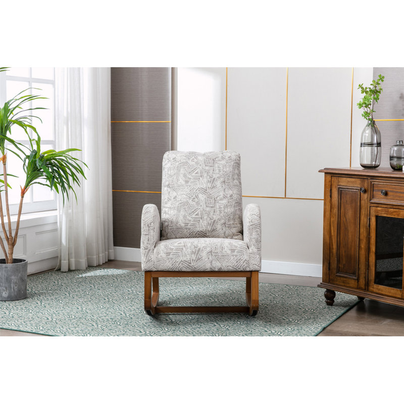 Chaise berçante de salon, gris