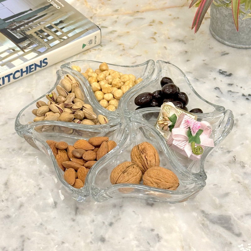 Mekayla Set/6 Glass Triangle Dish