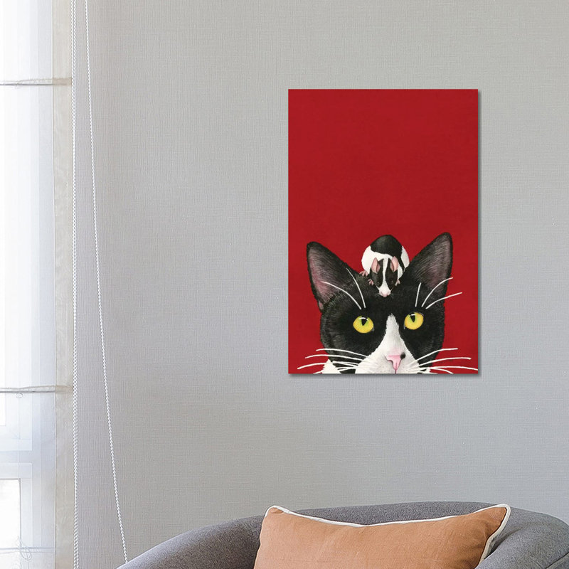 Black White Red All Over by Tracy Lizotte - Wrapped Canvas Print, 66.04 cm H x 45.72 cm W x 3.175 cm D