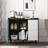 Modern Accent Cabinet In Doors And Shelf Storage For Living Room Sideboard Buffet Unique Panel Styling Kitchen Use-966046134