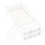 Lit avec glissière et cadre de rangement simple, lit plateforme blanc, aucun sommier requis, assemblage durable, tablette de L 85,4 po x l 41,9 po, H 34,1 po, garde-corps, pour, taille en bois, ressort, poids persistant de 350 lb-130900285