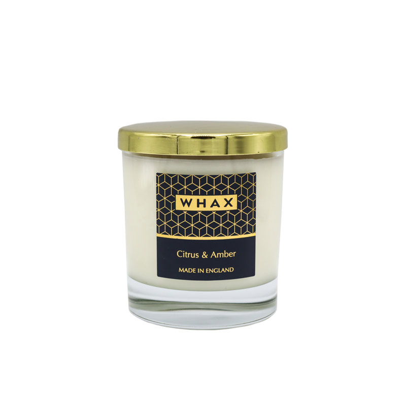 Citrus Scented Jar Candle with Glass Holder