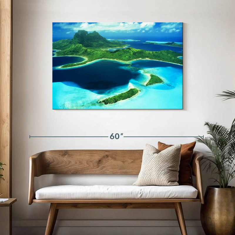 Gillard Bora Bora From Above, 30" H x 45" W