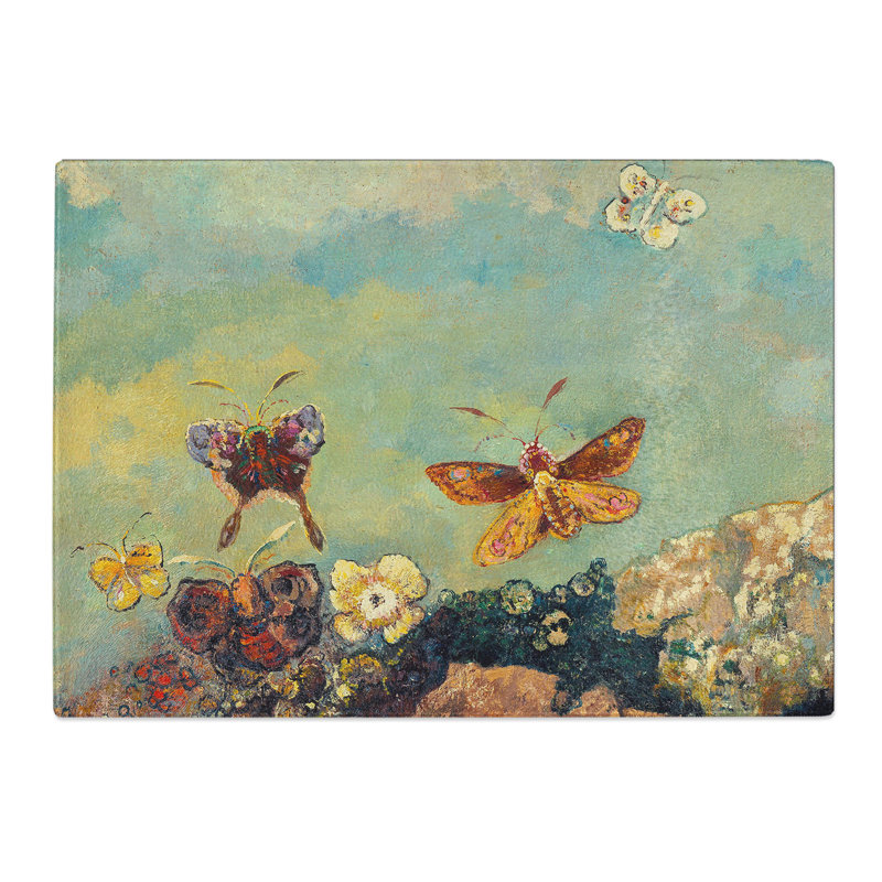 Butterflies by Odilon Redon Chopping Board, 0.4cm H x 20cm W x 28.5cm L