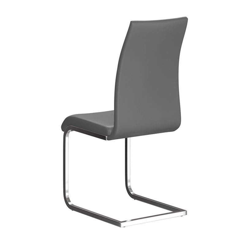 Cathey Upholstered Cantilever  Dining Chair, Grey