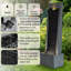 Fontaine en cascade extérieure autoportante, 49,2 po de hauteur, fontaines intérieures avec pompe DEL