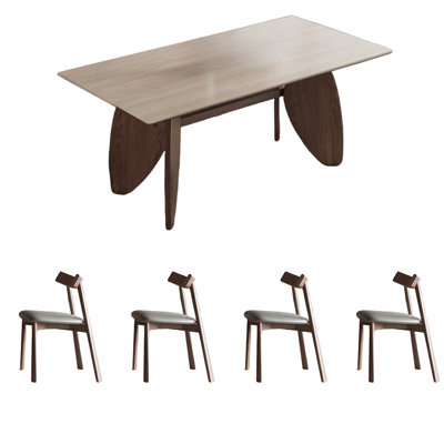 Italian style retro simple dining table set
