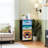 4 Drawer Dresser for Bedroom, Narrow Chest of Drawers, Wooden Top and Study Iron Frame 18"x37.5"-(WxH)