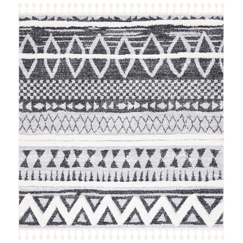 Tapis à poils longs Wiens, Carré 6 pi 7 po