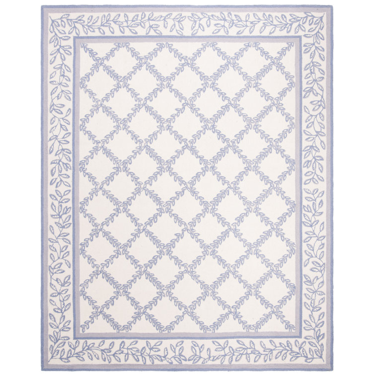 Roseta Hand Hooked Wool Pile Geometric Rug