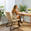 Ensemble de 2 chaises de salle à manger modernes, structure en métal beige, cuisine pour la maison
