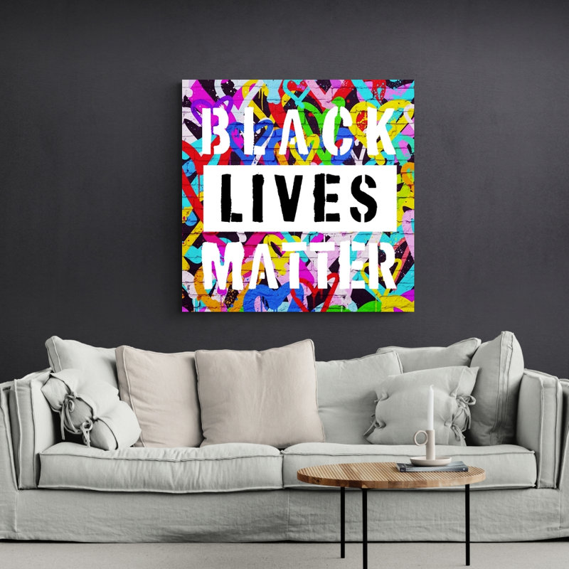 «Ll Cool J» par Stephen Chambers - peinture sur toile tendue, H 15 po x l 15 po x P 1,5 po