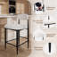 Upholstered Counter Stool with Metal Frame-68839793