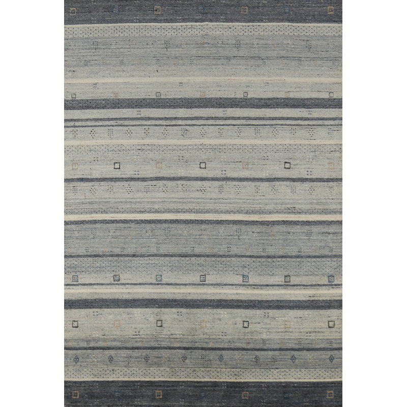 Tapis indien en laine fait à la main de style Gabbeh 5 x 8