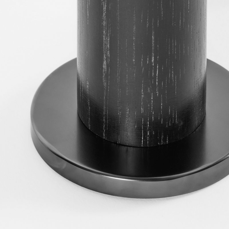 Knuckle Table Lamp in Walnut With Voronoi-I,  Blackened Oak