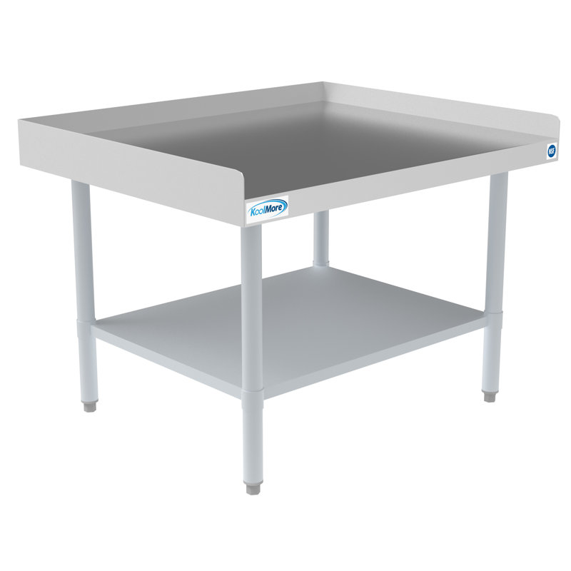 Support d'équipement en acier inoxydable de calibre 16 de 30 po x 48 po avec tablette galvanisée, EQT-163048.