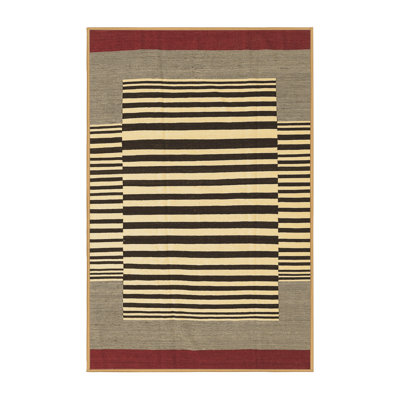 Tapis contemporains brun lavable à la machine 2738