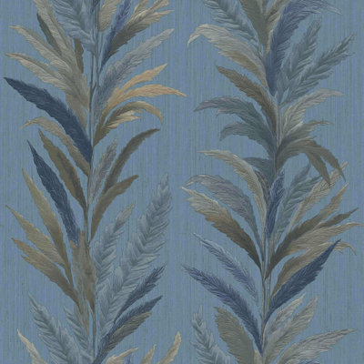 Ornamenta Collection Leaf Flourish Shimmer Finish Wallpaper Roll