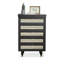 Meuble d'appoint en bois massif et composite noir