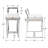 Modern Bar Stools Upholstered Counter Stool With Low Back And Metal Frame Industrial Island Chairs For Kitchen/Pub-821852118