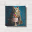  «Cake Bear On Blue» par Heather Gauthier, art mural en métal, 12 po x 12 po-536724376