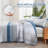 3-Piece Bohemian Stripe Quilt Set Lightweight Microfiber All Season-122938654-122938657