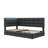 Upholstered Twin Daybed With Dual Storage Drawers, Charging Station, LED Lighting, And Storage Headboard-777479123