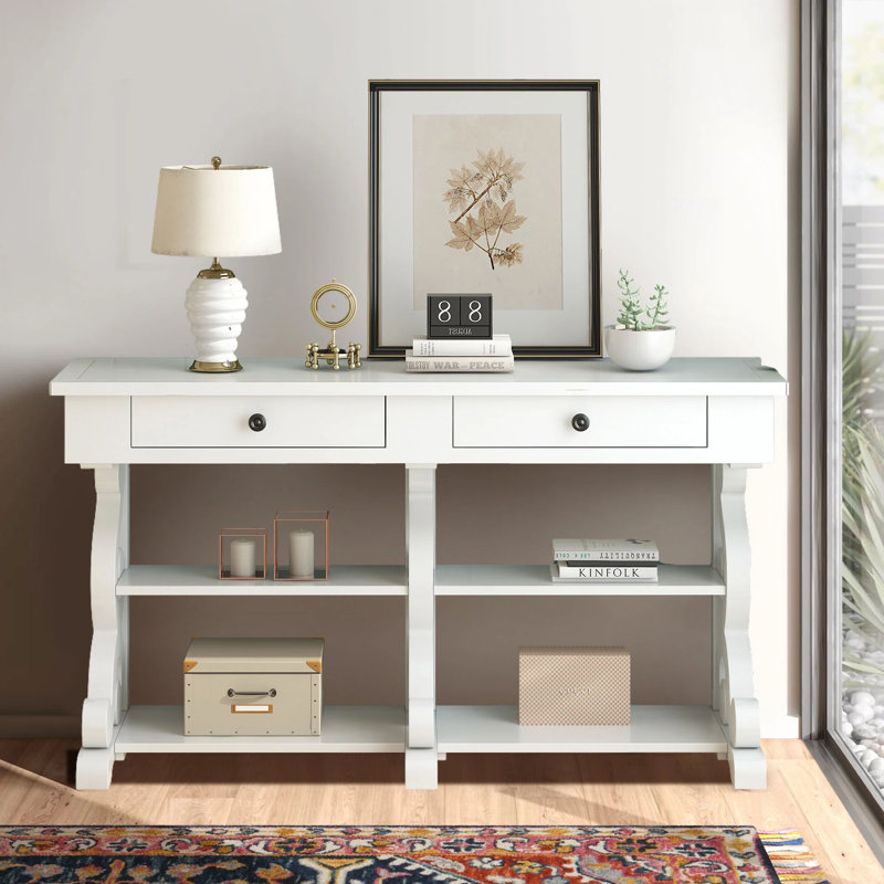 Oumar 54.1'' Console Table, Antique White