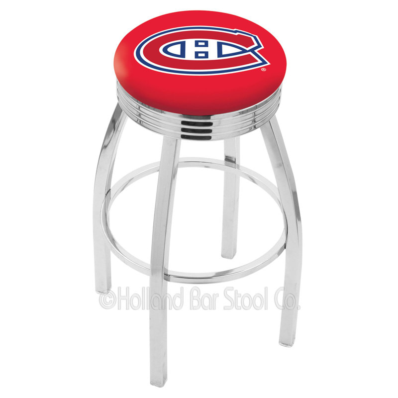 NHL Swivel Bar Stool, Montreal Canadians, Counter Stool (25" Seat Height)