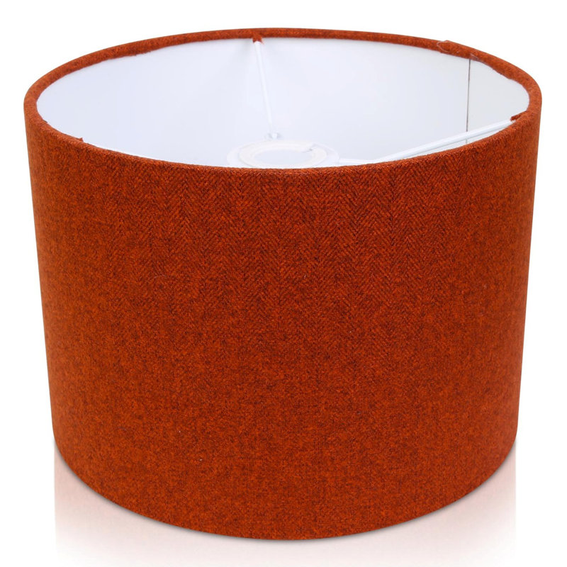 Lucreta 18cm H Cotton Drum Lamp Shade ( Screw On ), Black, 18cm H x 20cm W x 20cm D
