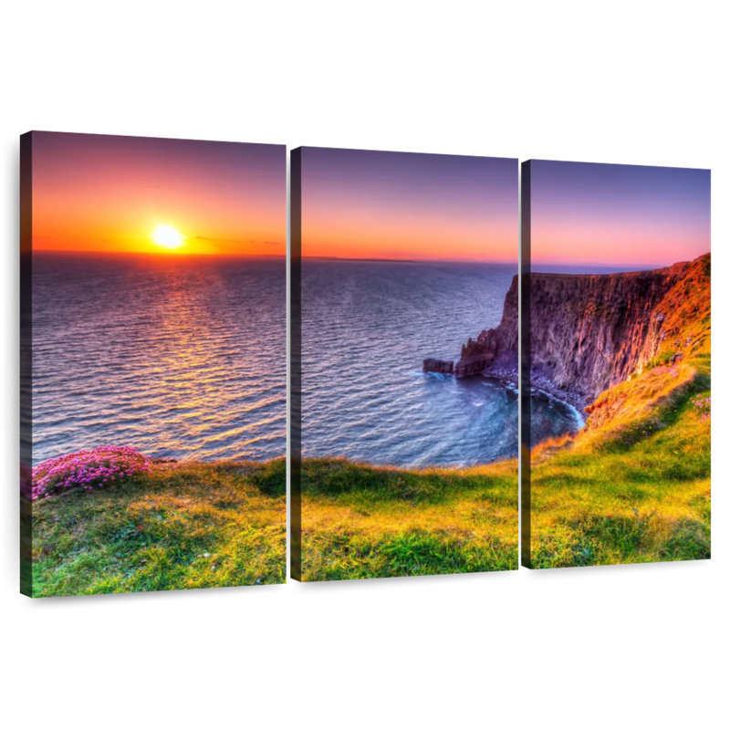 Gillard Cliff Of Moher Sundown, H 48 po x l 74 po