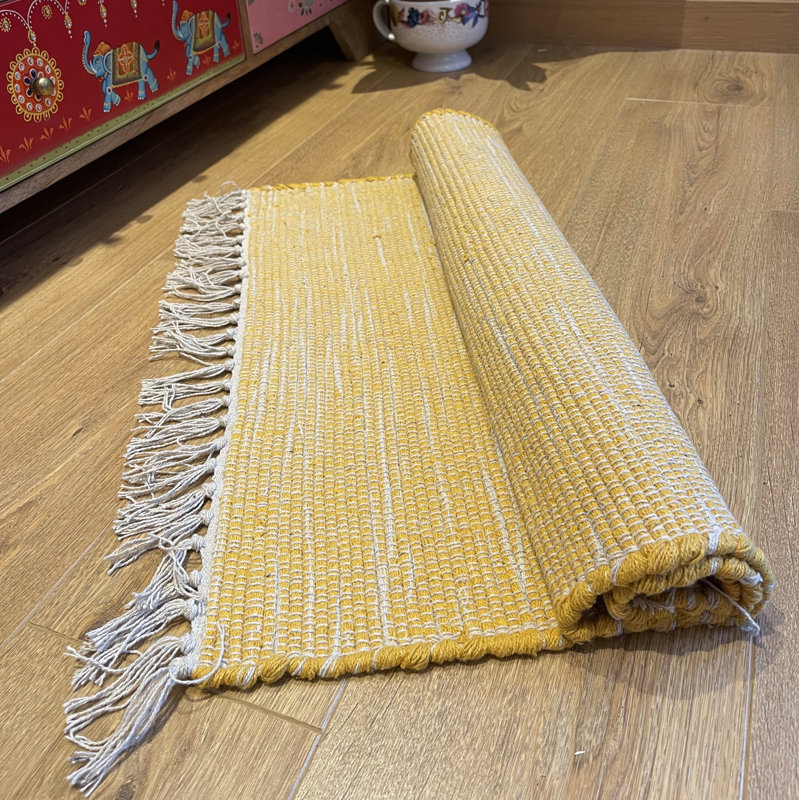 Eilert Cotton Hand Woven Area Rug, Runner 60 x 210cm