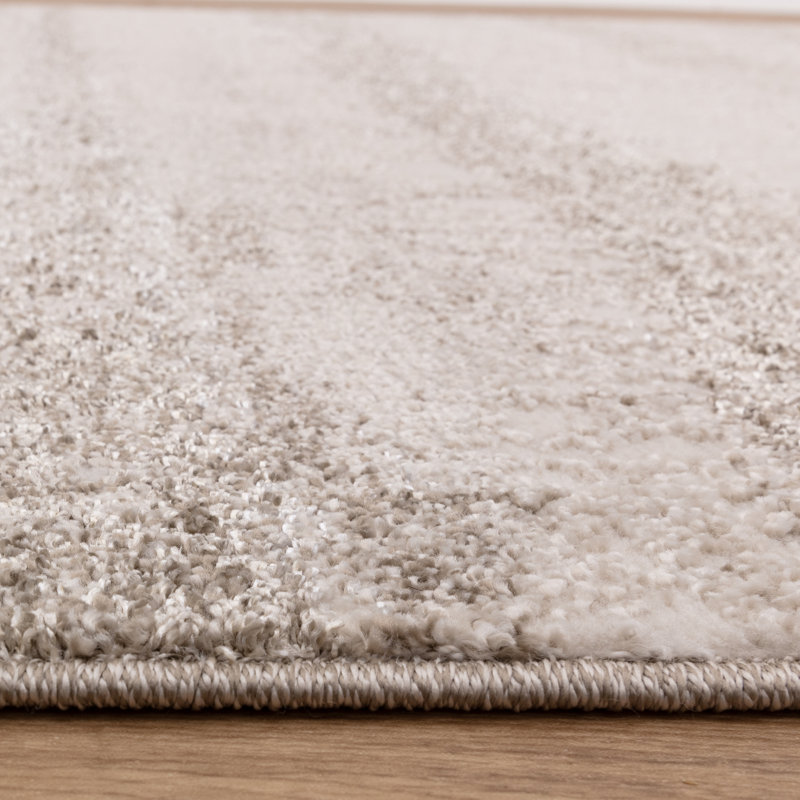 Anjolina Abstract Beige Area Rug, Rectangle 200 x 275 cm