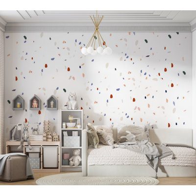Abstract Wall Mural - Classic Terrazzo On White Background