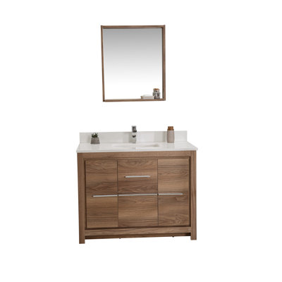 Ensemble de meuble-lavabo simple 41,3 po avec miroir Ktherine