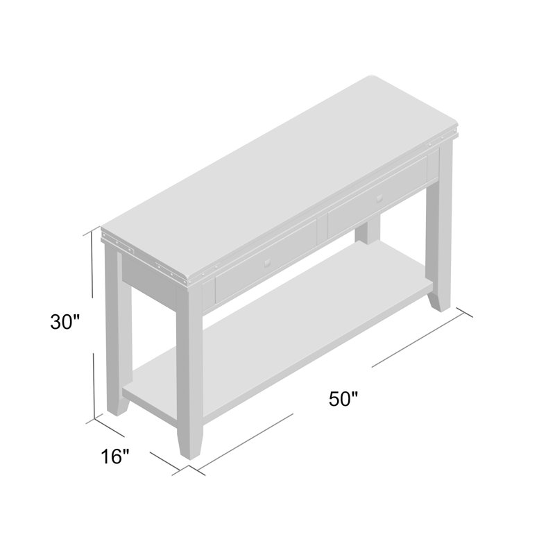 Darcie 50'' Solid Wood Console Table
