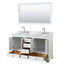 Ensemble de meuble-lavabo double 60 "avec miroir Deborah-40064812-61124950