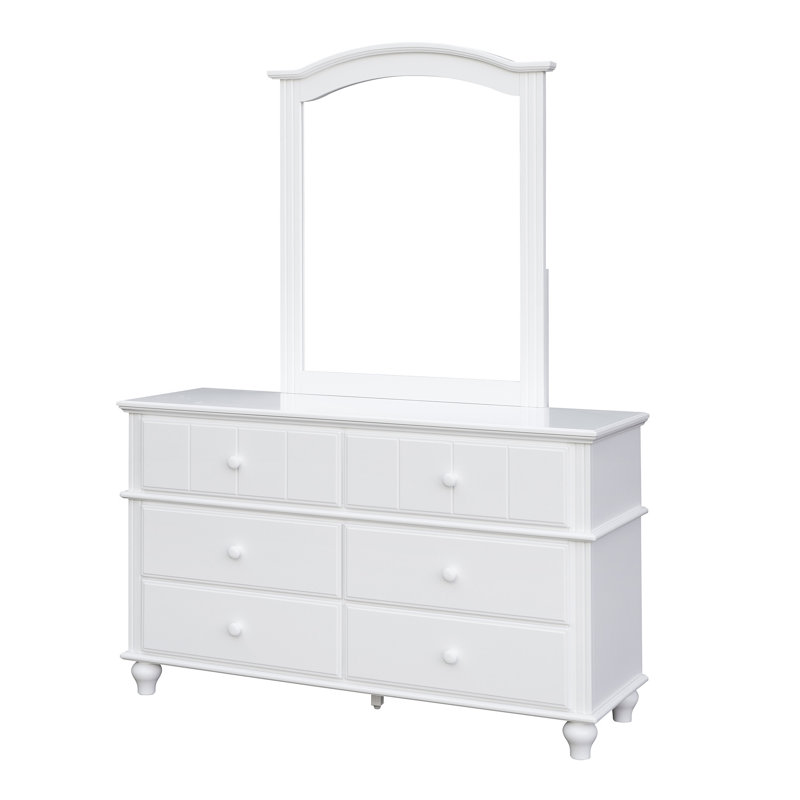 Abacoa Eoin Six Drawer Dresser with Mirror